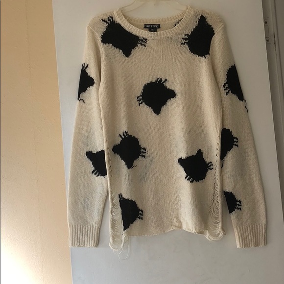 Hot Topic | Sweaters | Distressed Cat 